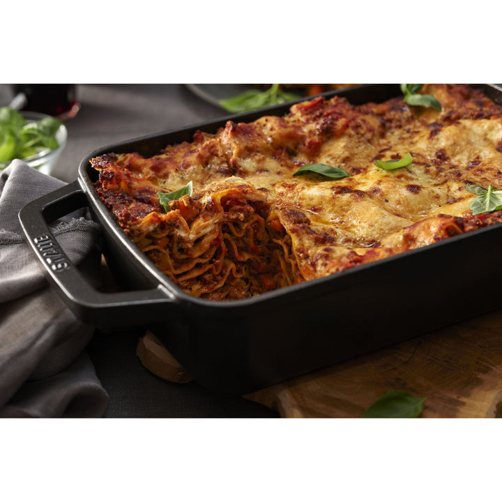 STAUB Specialities Cast Iron Rectangular Large Roasting And Baking Pan, Black-2