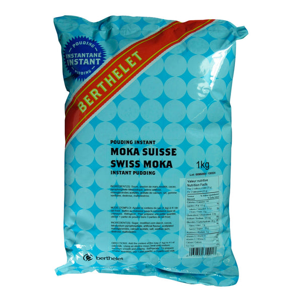 Pudding Mix Instant Mocha Swiss - 2 x 1 kg - Berthelet - Baking Mixes and Ingredients - Canadian Distribution-0