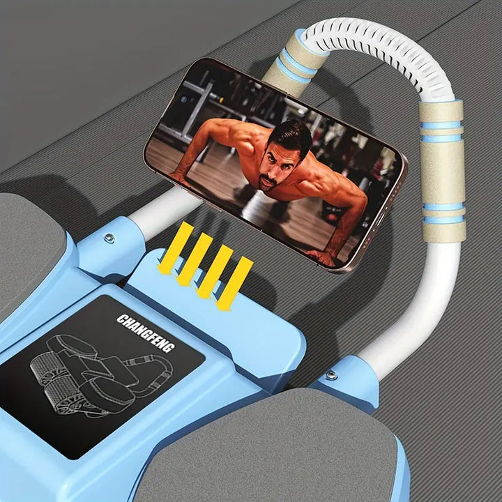1pc Automatic Rebound Abdominal Roller - Portable 4-Wheel-2