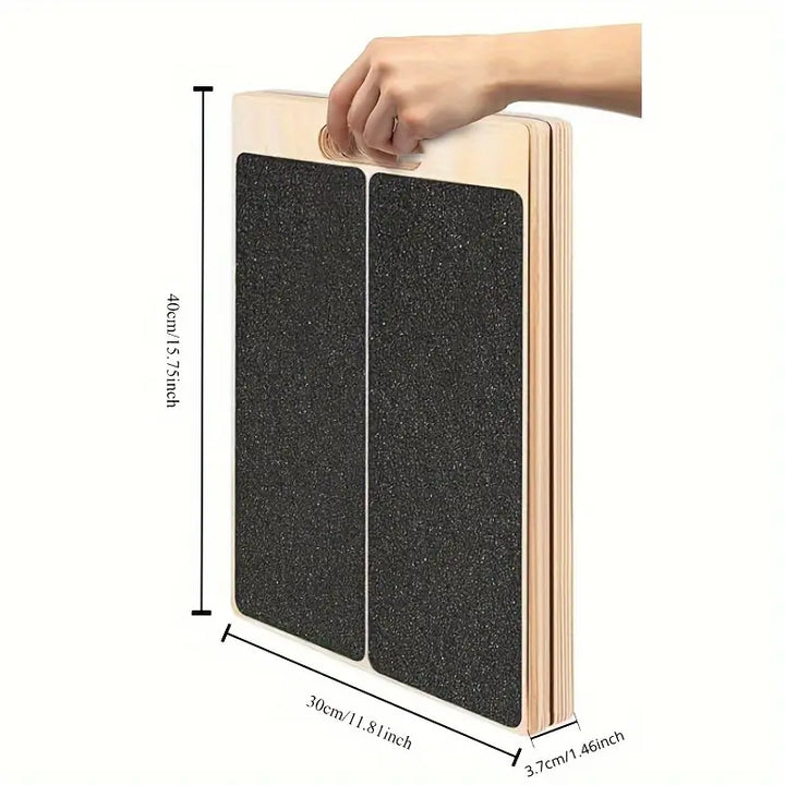 Adjustable Fitness Wooden Slant Board for Calf Stretching & Squats(Brown)-1