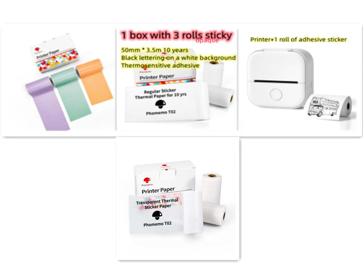 Portable Mini Thermal Label Printer Home Photo Printer Student Wrong Question Printer Bluetooth-compatible Mini Label Printer Price Tag My Store