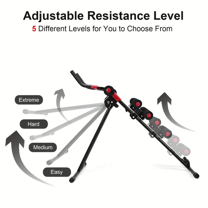 Ab Workout Machine Adjustable Foldable Core Trainer-3