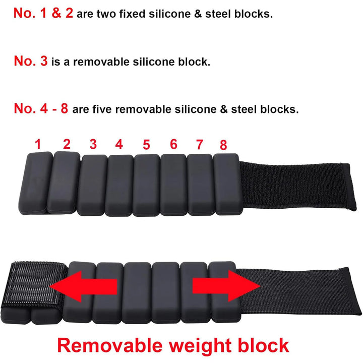 Adjustable Silicone Wrist & Ankle Weights-1