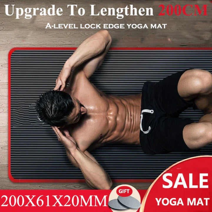 Thick Natural Rubber Non-Slip Yoga Mat-2