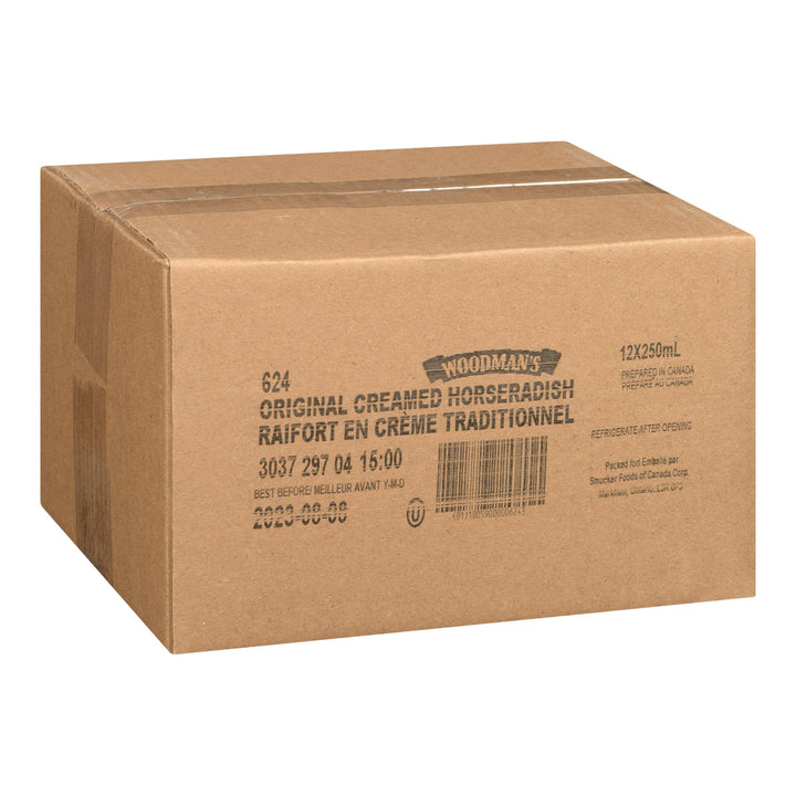 Sauce Horseradish Retail - 12 x 250 mL - Woodman - Restaurant and Foodservice Ingredients - Canadian Distribution-1