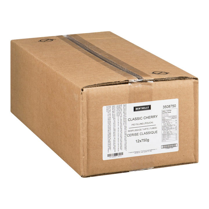 Filling Pie Cherry Pouch - 12 x 750 g - Berthelet - Baking Mixes and Ingredients - Canadian Distribution-1