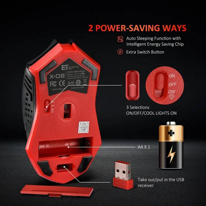 Power-Saving Silent Luminous Wireless Mouse My Store