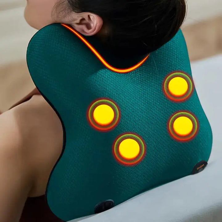 Cordless Shiatsu Back Massager with Heat - Green-1
