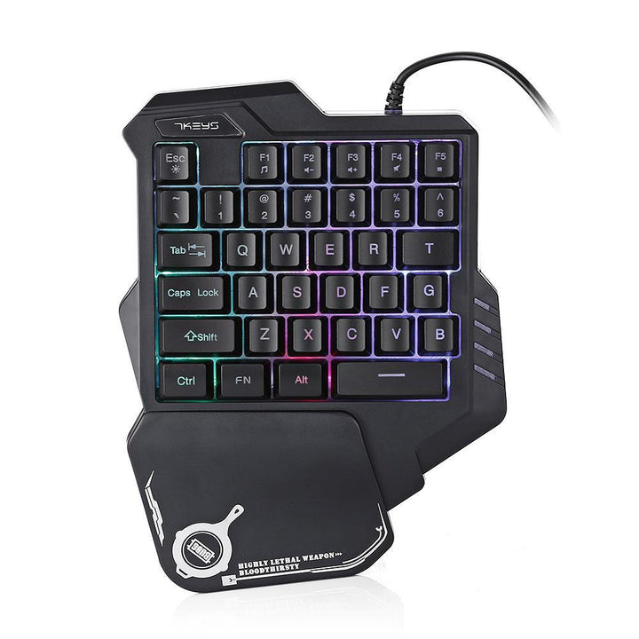 One-Handed Mechanical Gaming Keyboard RGB Backlit Portable Mini Gaming Keypad Game Controller My Store