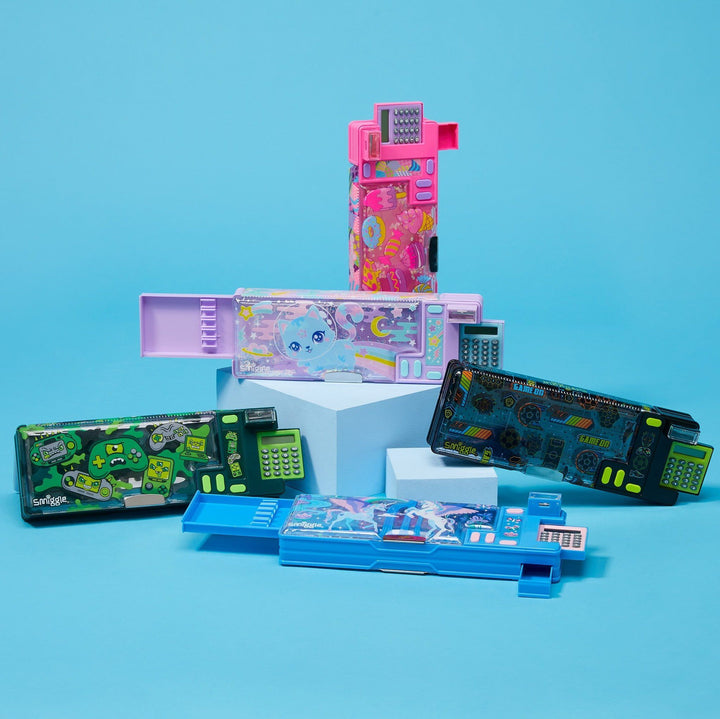 Smiggle - Budz Mavişler Hesap Makineli Pop Out Otomatik Kalem Kutusu-2