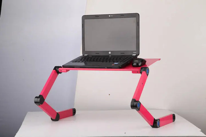 Laptop Table Stand With Adjustable Folding Ergonomic Design Stand Notebook Desk For Ultrabook Netbook Or Tablet With Mouse Pad My Store