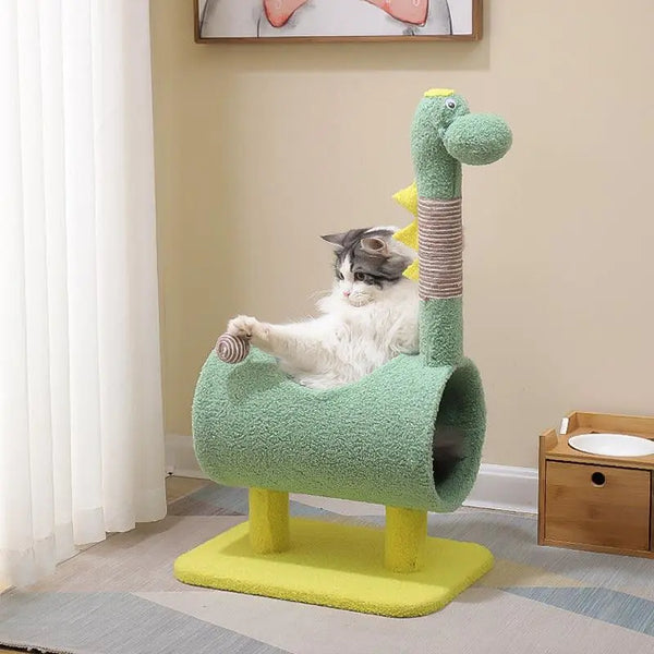 Ultimate Cat Adventure Playground With Built-In Litter Box Dog Hugs Cat