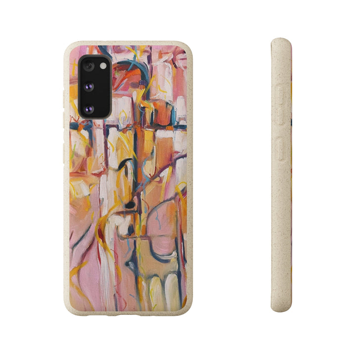 Biodegradable Phone Case with 'Abstract Pueblo' Original Artwork by Barbara Cleary-1