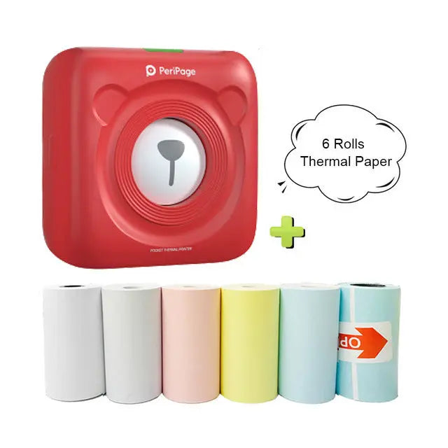 Mini Bliuetooth Wireless Thermal Printer Paper Sticker Label Printer My Store