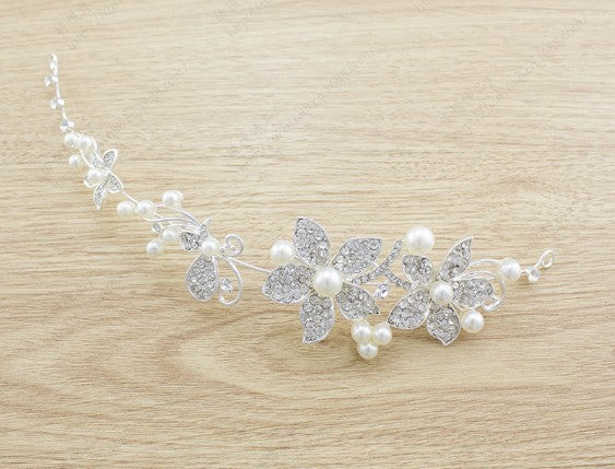 Butterfly Bridal Jewelry Set Chain Pearl Jewelry Three Piece Bridal Soft Chain Headdress Bridal Jewelry Set My Store
