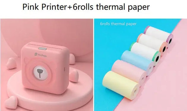 Mini Bliuetooth Wireless Thermal Printer Paper Sticker Label Printer My Store