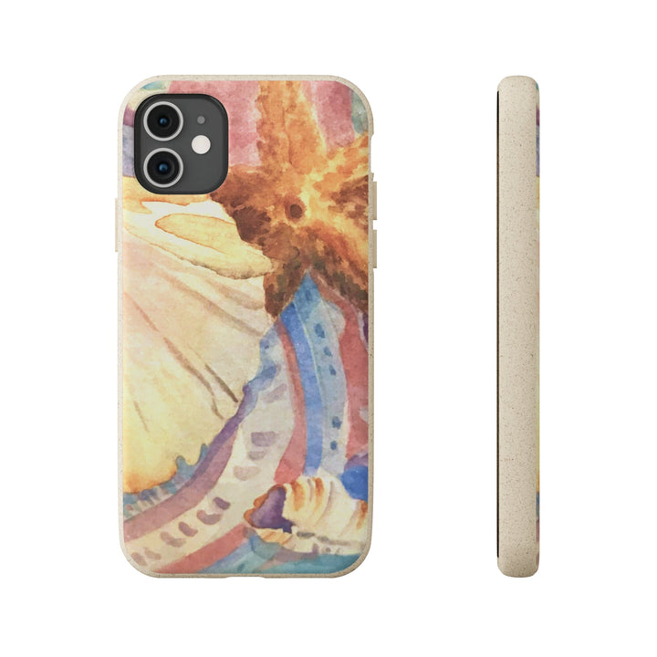 Biodegradable Phone Case with 'Treasures of the Tide' Watercolor Original Artwork by Barbara Cleary-21