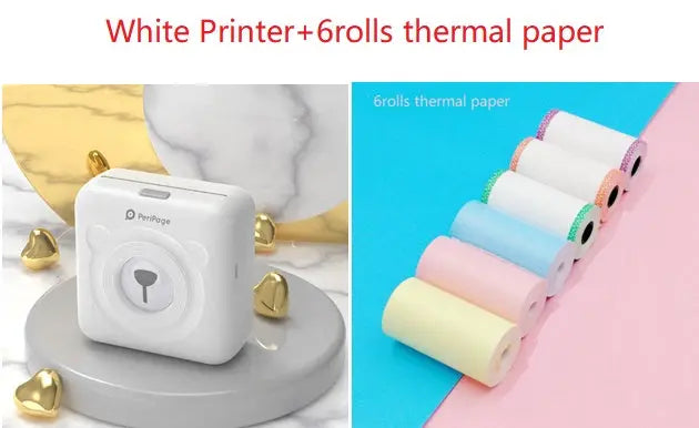 Mini Bliuetooth Wireless Thermal Printer Paper Sticker Label Printer My Store