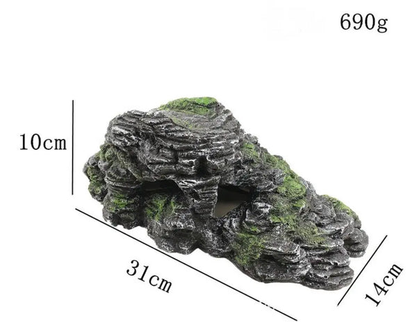 Tortoise Haven: Resin Rockery For Climbing And Sunbathing Dog Hugs Cat