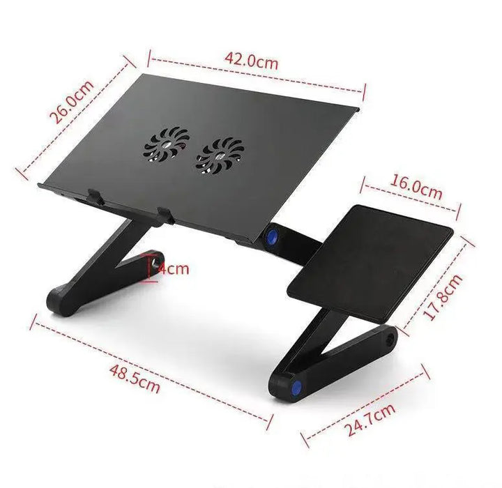 Folding Computer Desk Notebook Computer Stable With Double Fan My Store