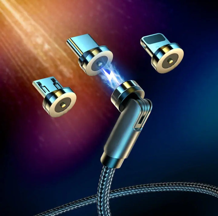 Essager Rotate Magnetic Cable 360 Degree USB Type C Charging Cable Fast Charging Magnet Charger 540 Rotate Micro Magnetic Cable My Store