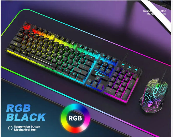 Kuiying T6RGB Luminous Keyboard And Mouse Set My Store