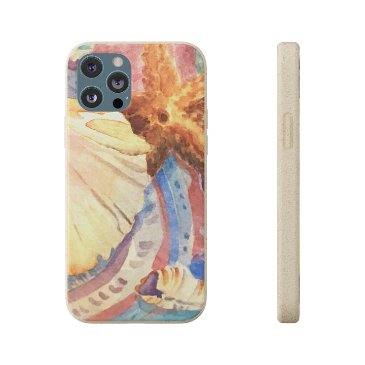 Biodegradable Phone Case with 'Treasures of the Tide' Watercolor Original Artwork by Barbara Cleary-30