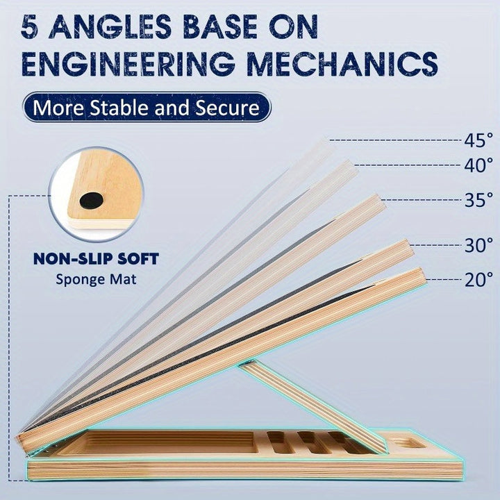 Adjustable Fitness Wooden Slant Board for Calf Stretching & Squats(Brown)-3