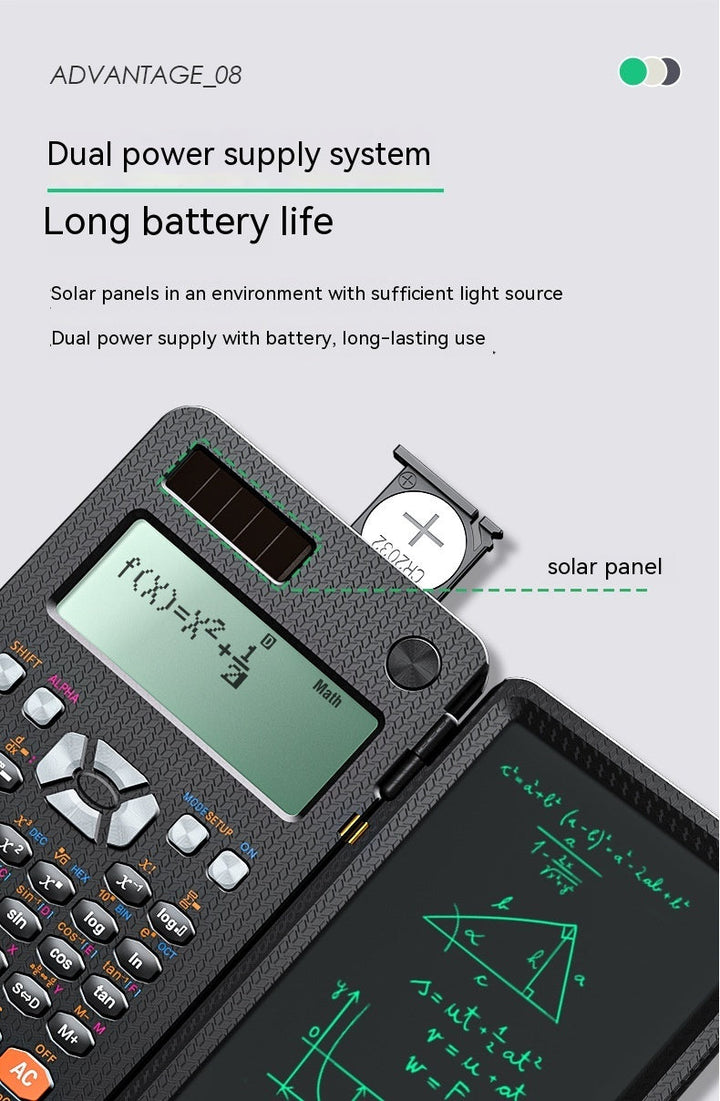 2 In 1 Foldable Scientific Calculators Handwriting Tablet Learning Function Calculator  Foldable Desk Scientific Calculators My Store