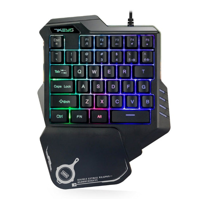 One-Handed Mechanical Gaming Keyboard RGB Backlit Portable Mini Gaming Keypad Game Controller My Store