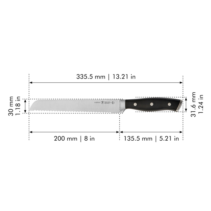 HENCKELS Forged Accent 8 inch Bread Knife, Black-1