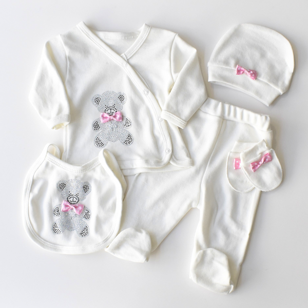 The Pink Bear Baby Pajama Set-0