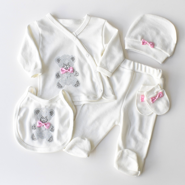 The Pink Bear Baby Pajama Set-0