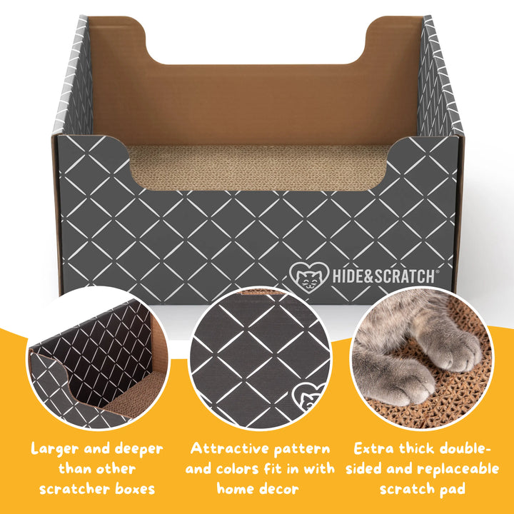 Hide & Scratch Cat Scratcher Box Value Pack (Case Pack of 7) Hide & Scratch