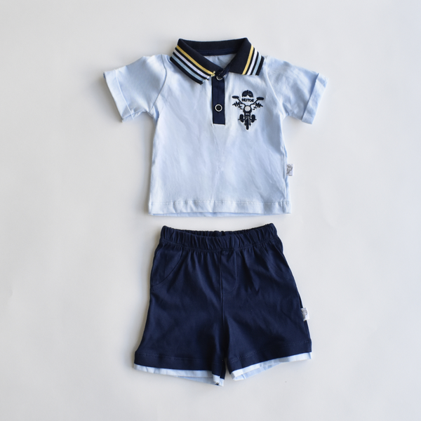 Born To Ride Boys Polo Set-0