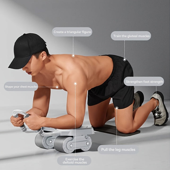 4-Wheel Ab Roller with Elbow Support-4