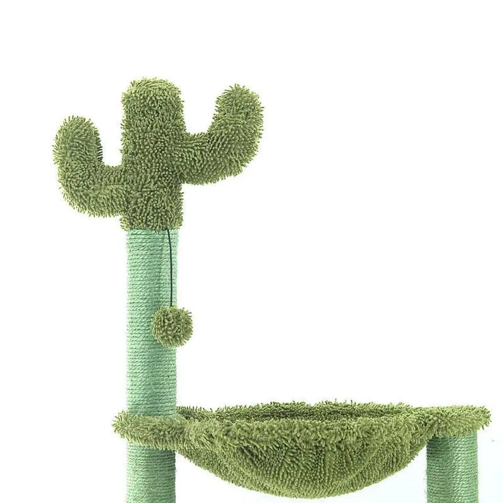 Sleek Sisal Cat Tree With Cozy Hammock - Ultimate Cat Climbing Frame Dog Hugs Cat