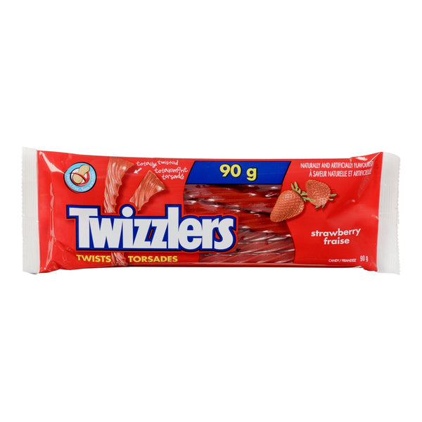 Candy Strawberry Twizzler - 192 x 90 g (Case = 24 x 90 g) - Twizzler - Restaurant and Foodservice Ingredients - Canadian Distribution-0