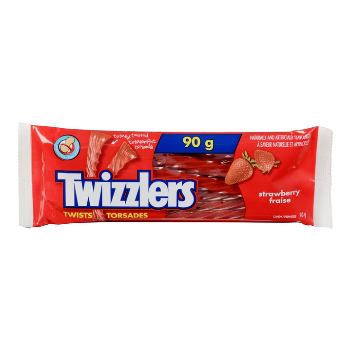 Candy Strawberry Twizzler - 192 x 90 g (Case = 24 x 90 g) - Twizzler - Restaurant and Foodservice Ingredients - Canadian Distribution-0