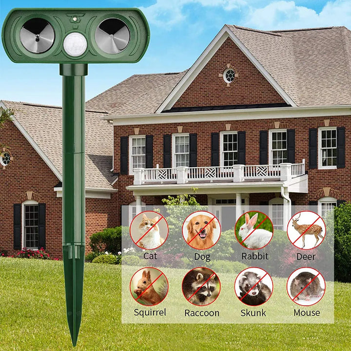 Vibe Geeks Ultrasonic Solar Powered Motion Sensor Pest Deterrent Pest Repellant-3