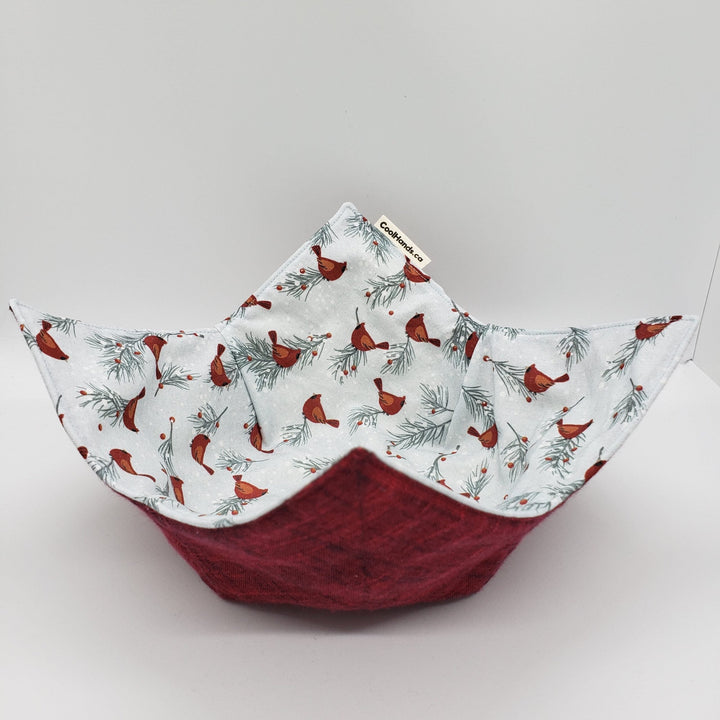 100% Cotton Microwavable Bowl Cozy - Scarlet Feather-2