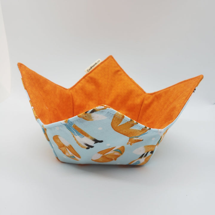 100% Cotton Microwavable Bowl Cozy - Fox Trot-1