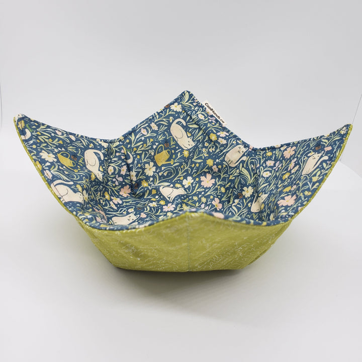 100% Cotton Microwavable Bowl Cozy - First Day of KittyGarden-1