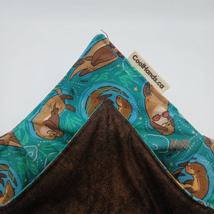 100% Cotton Microwavable Bowl Cozy - Hello From the Otter Side-1