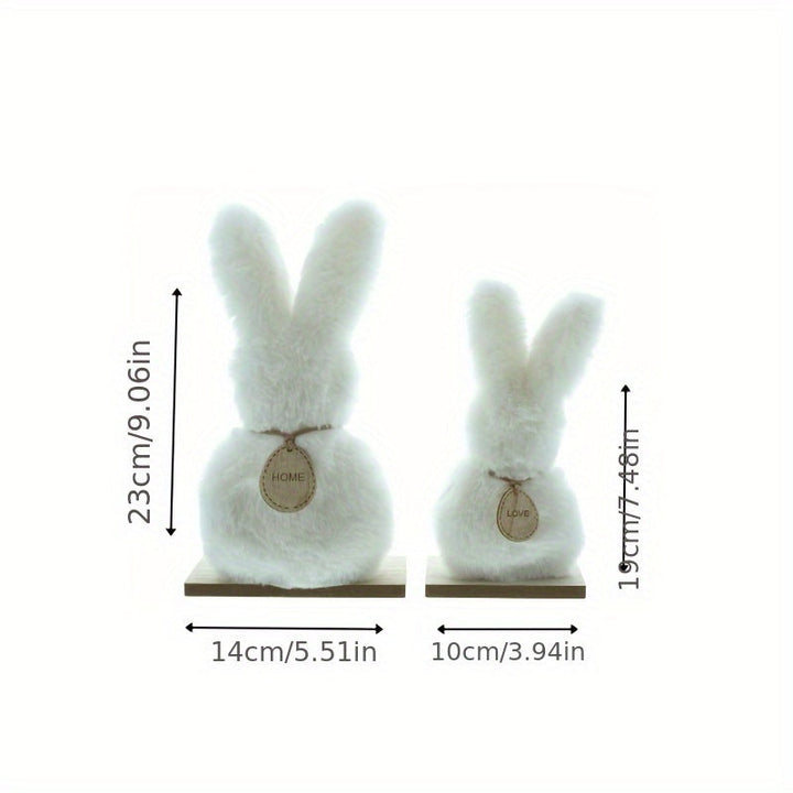2pcs Fluffy Bunny Easter Decoration Set-4
