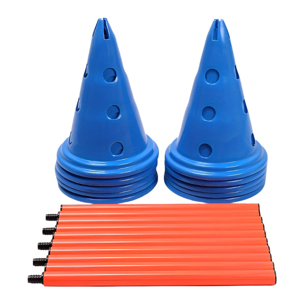 15-Piece Adjustable Sports Training Cones Set-0