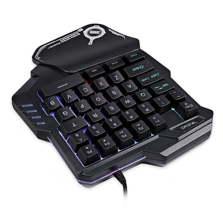 One-Handed Mechanical Gaming Keyboard RGB Backlit Portable Mini Gaming Keypad Game Controller My Store