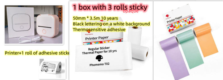 Portable Mini Thermal Label Printer Home Photo Printer Student Wrong Question Printer Bluetooth-compatible Mini Label Printer Price Tag My Store