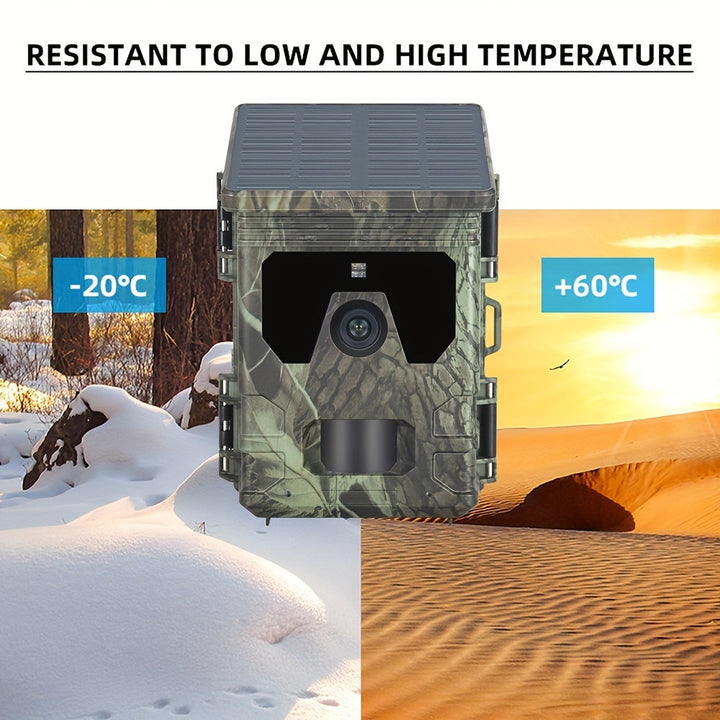 Solar-Powered 4K Wildlife Trail Cam Hunting Camera-2