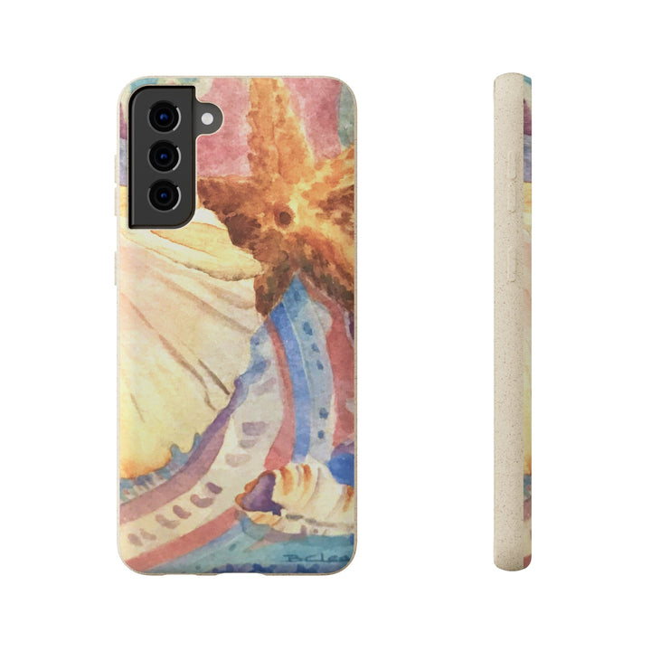 Biodegradable Phone Case with 'Treasures of the Tide' Watercolor Original Artwork by Barbara Cleary-37